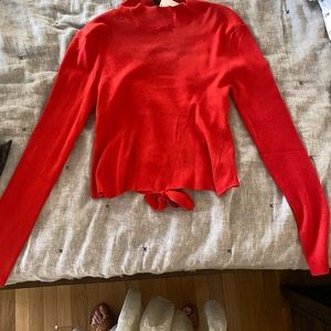 H&M red open back sweater. Never worn.